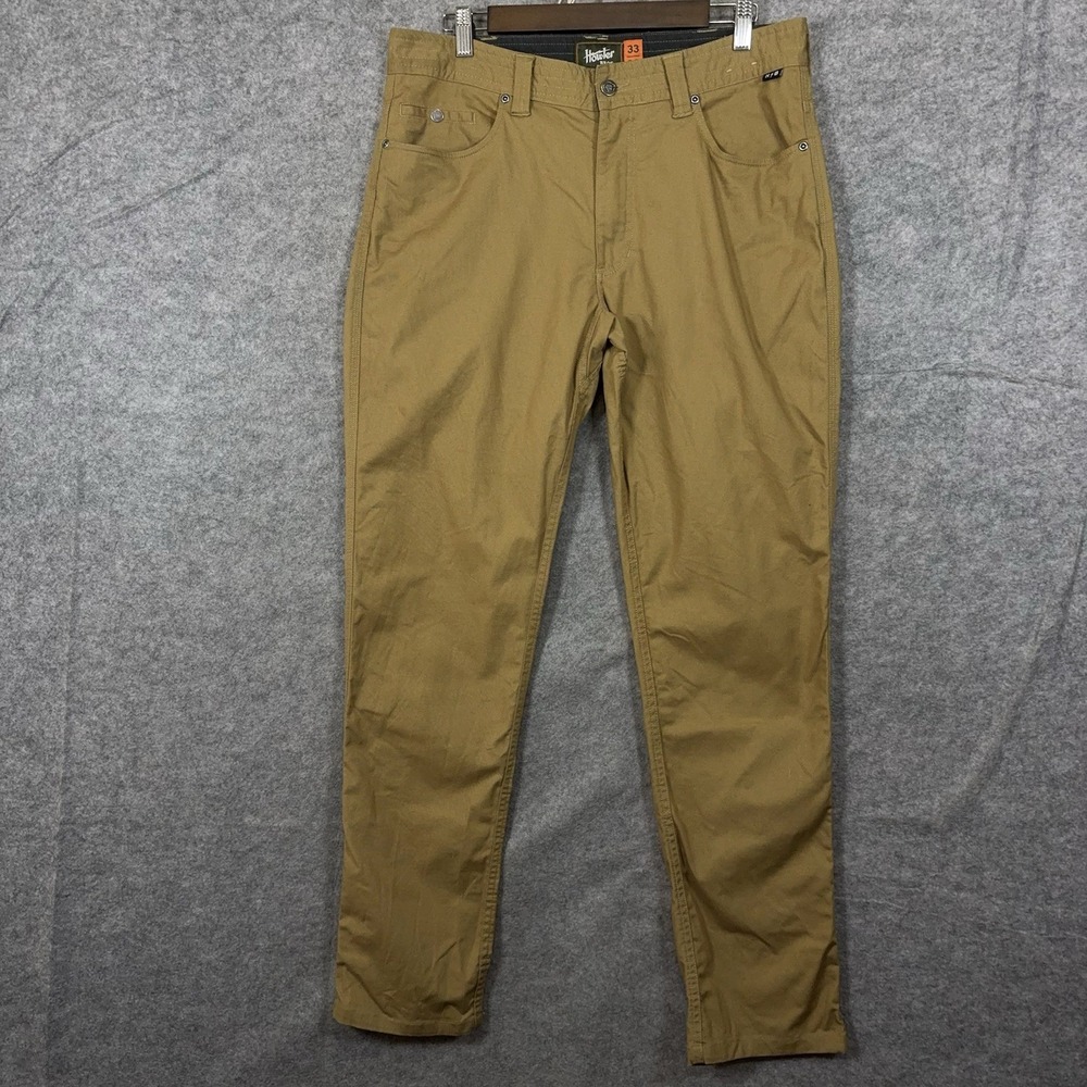 Howler Brothers Frontside 5 Pocket Pants Mens 33x32 Tobacco Tan Cordura Canvas